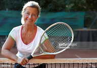 Lady playing tennis